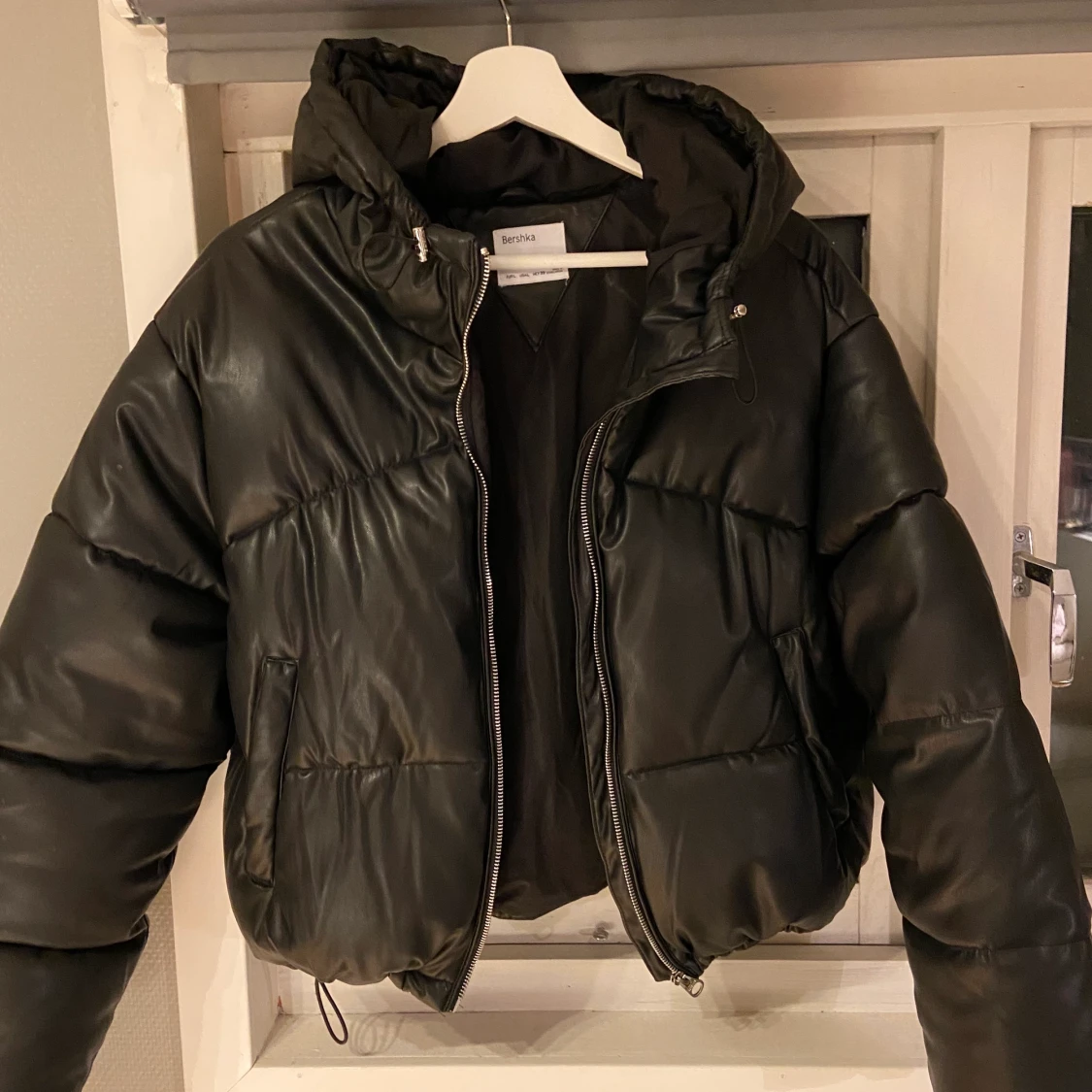 Skinn pufferjacka PU