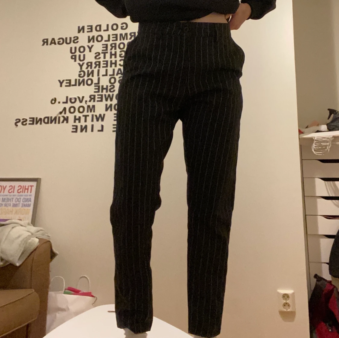 Randiga kostymbyxor  - 90