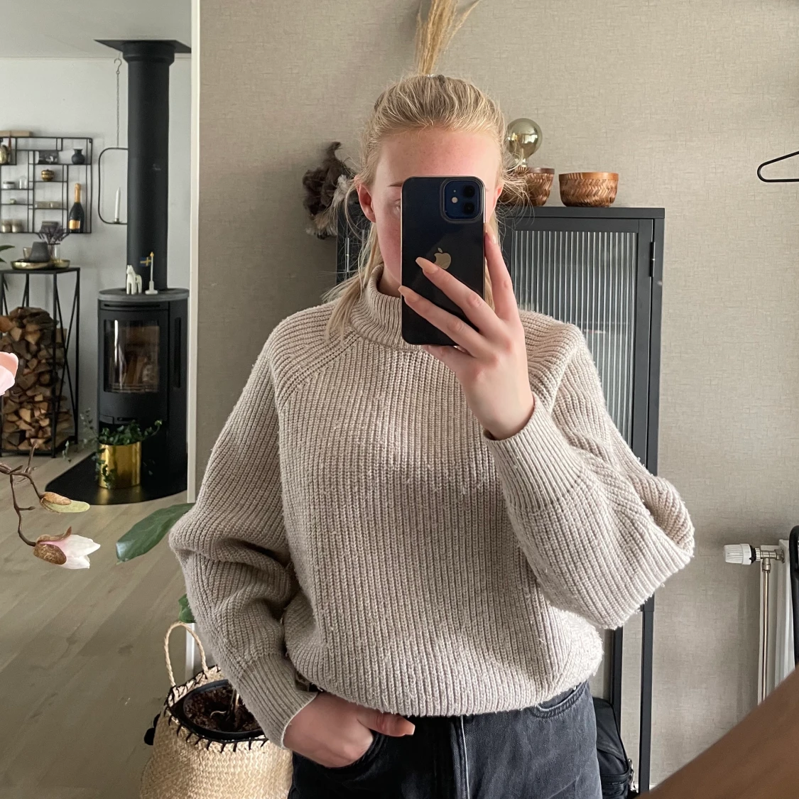 Stickad varm tröja - 90