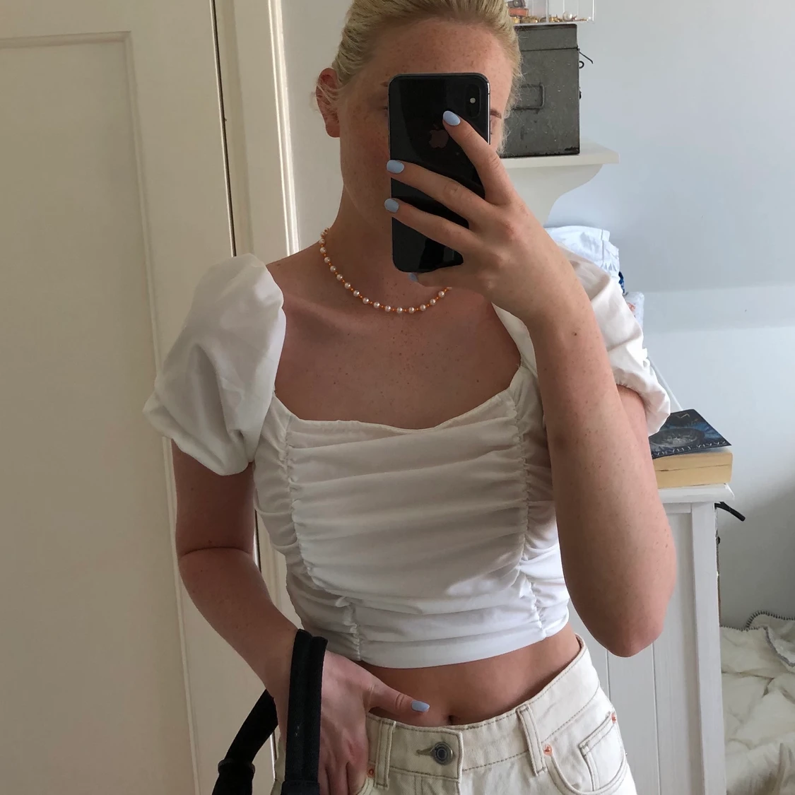 Supersöt vit topp  - 91