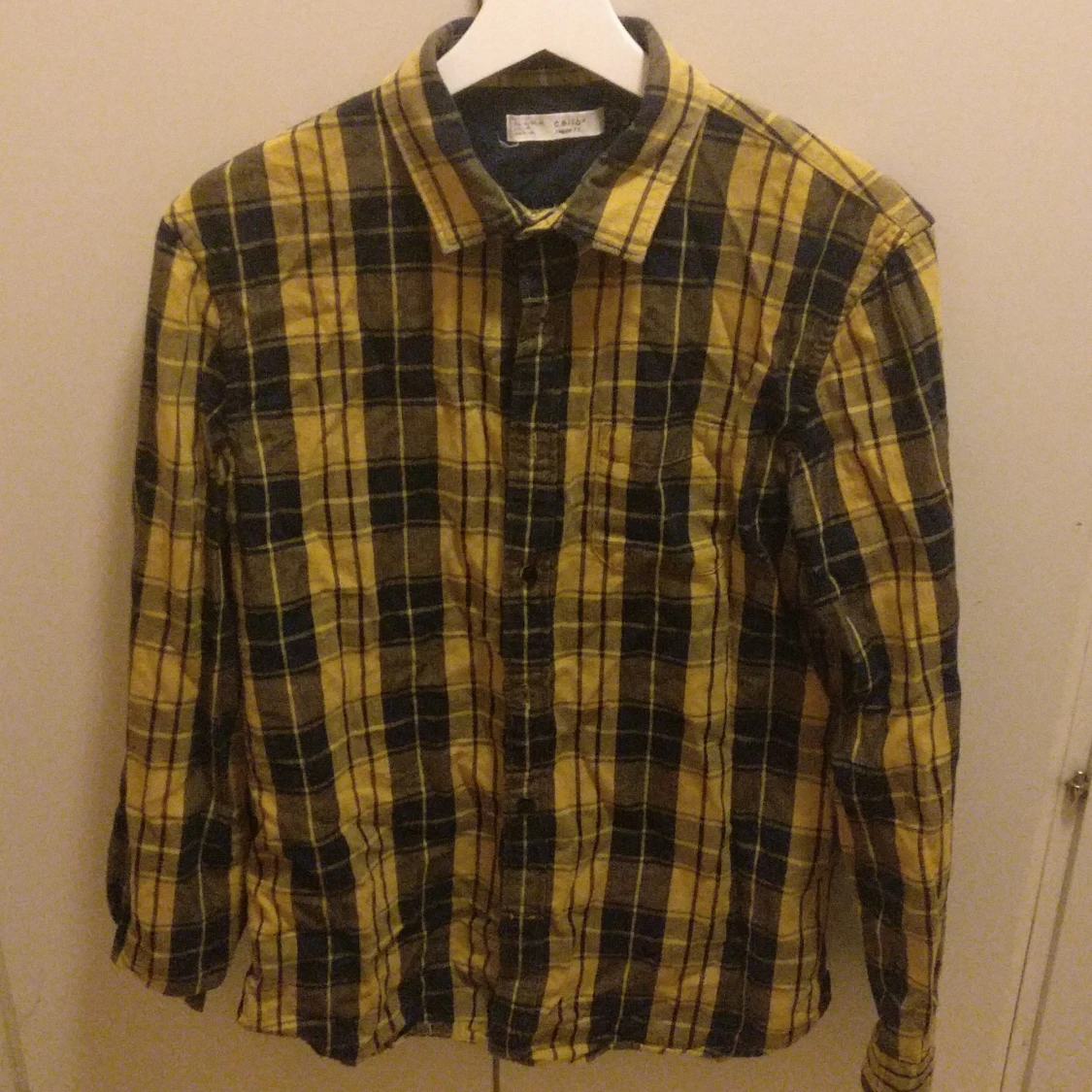 Yellow- blue checkered shirt  - 90