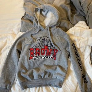 Hoodie - Fin hoodie med tyck på framsidan samt på armen. Hoodien är i storlek XS. Skriv privat för mer bilder.