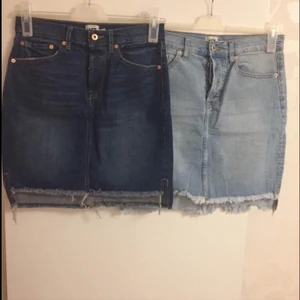 Nya jeans kjol - Nya  Jeans kjol  storlek mörk blå S , storlek ljus blå M 100:kr/st 