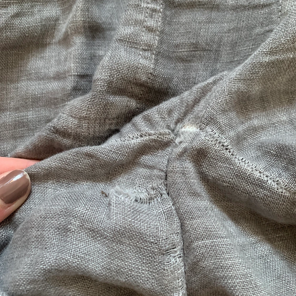 Grå jumpsuit i linne - 91