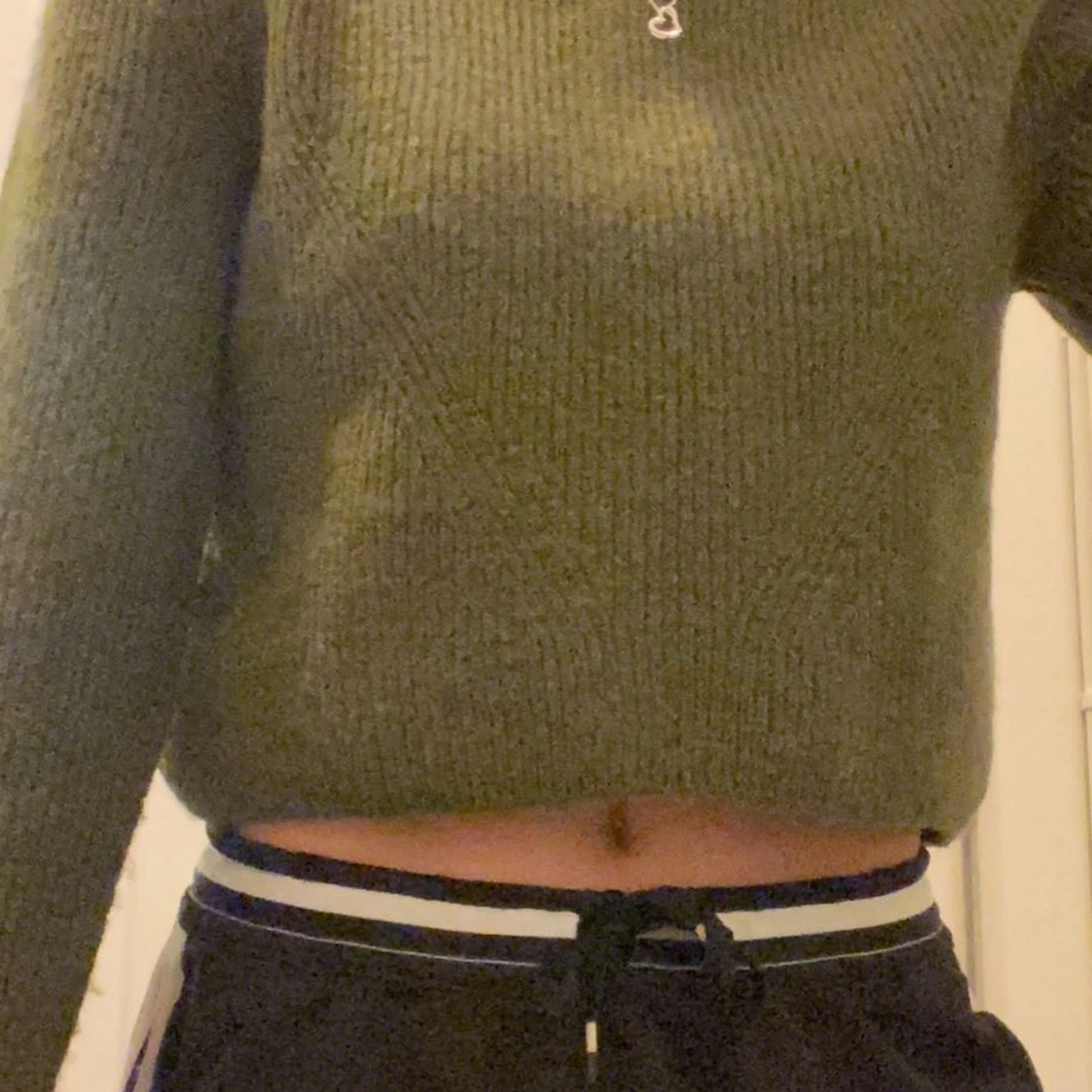 Grön stickad zara tröja 