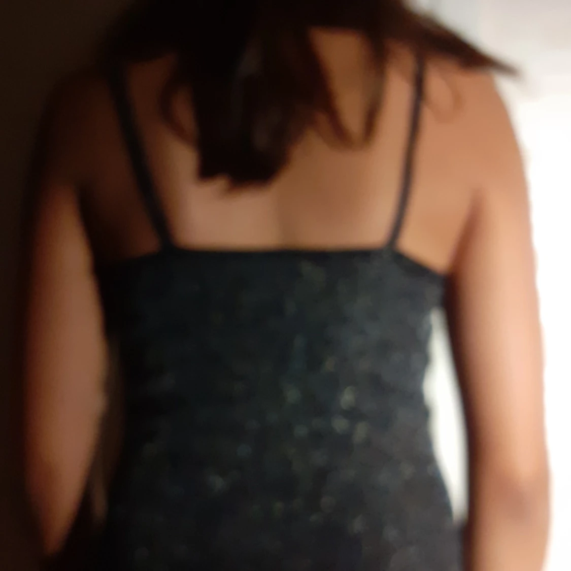 En glittrig svart linne jätte snygg . - 91