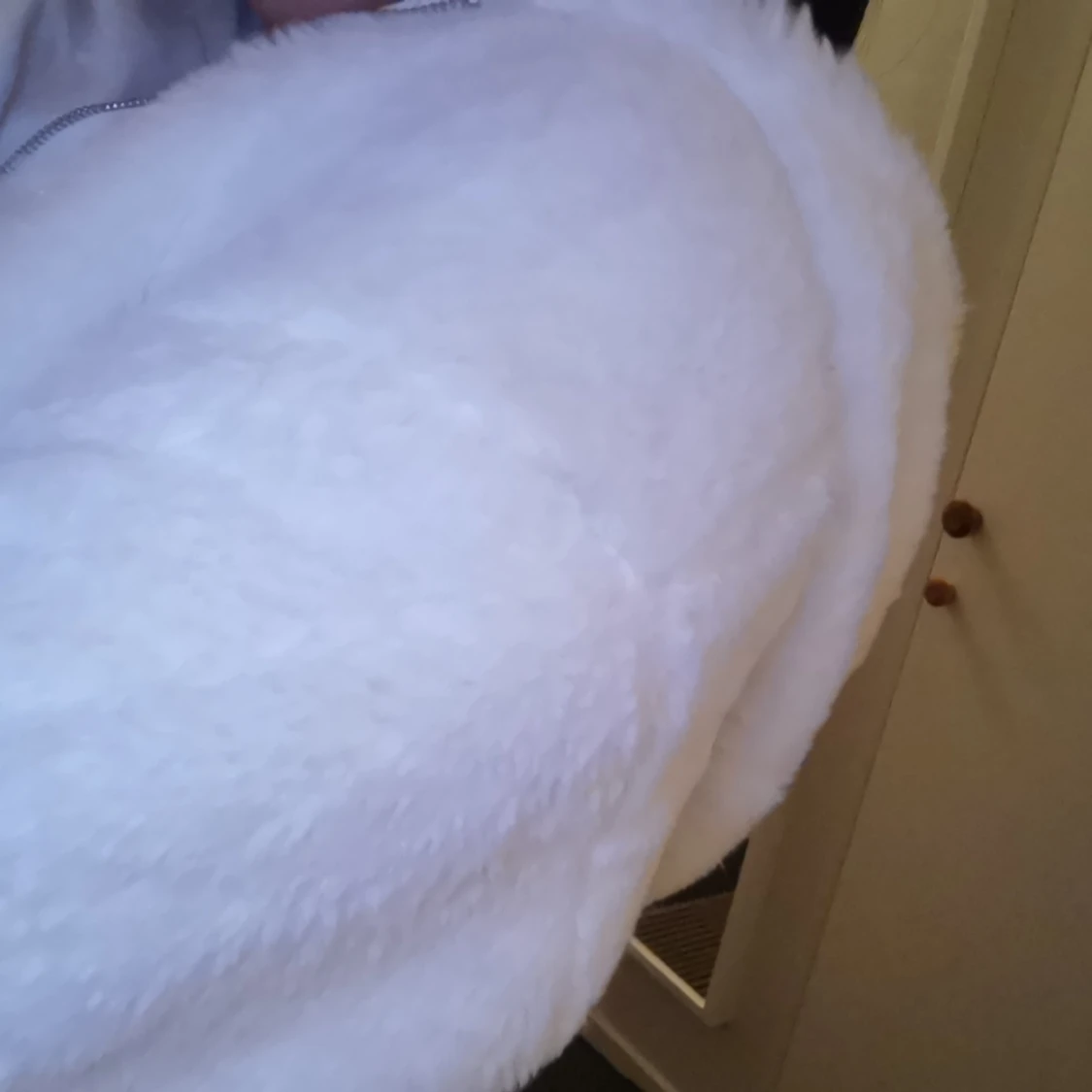 päls vit kort ziphoodi - 91