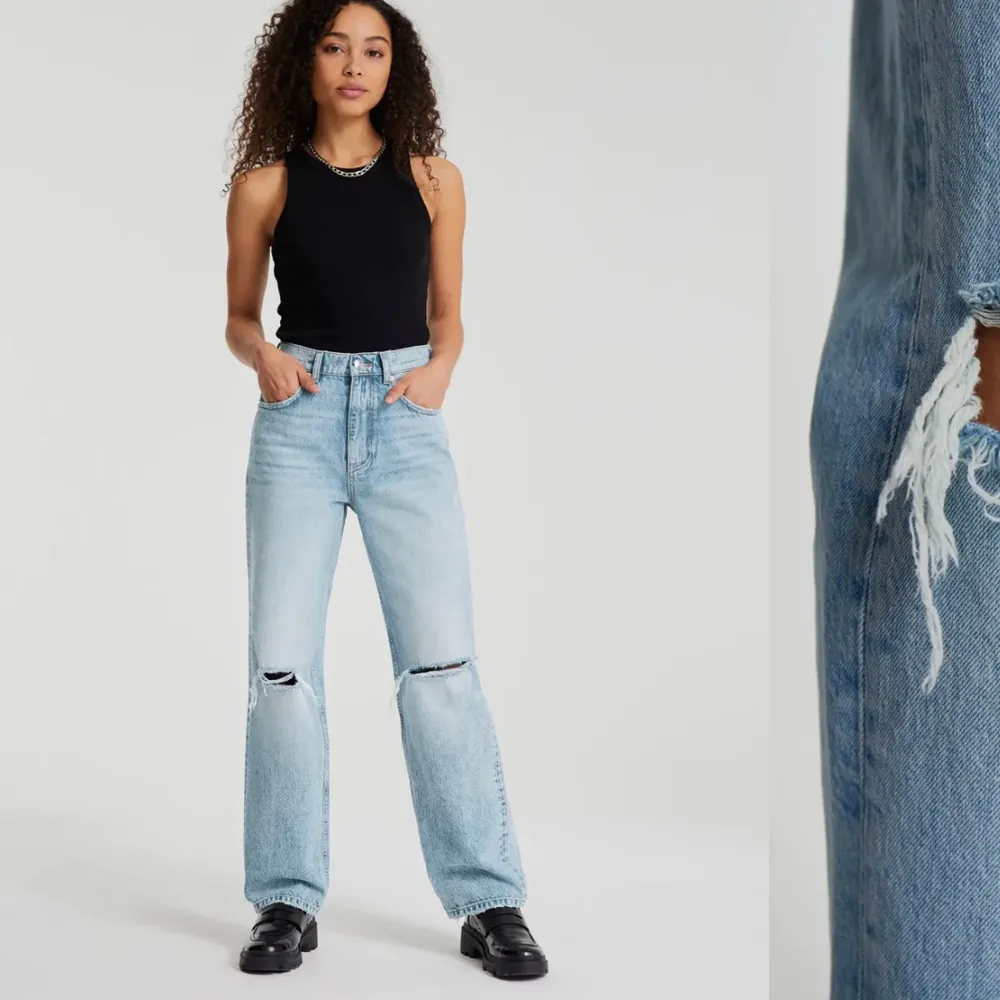 Den populära modellen 90’s jeans modellen från Gina tricot i petite längd. Väldigt fint skick och använda Max 10 gånger. . Jeans & Byxor.