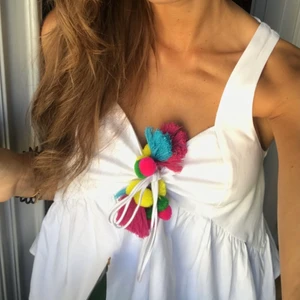 Linne från zara - Vitt linne med bollar från zara