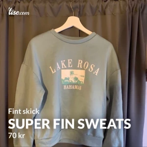Super fin sweatshirt  - Super super fin sweatshirt från SHEIN. Har själv köpt den här på Tise, den är använd fåtal gånger och är som i ny skick inprincip. Färgen är helt underbar. Den är i storlek 40/42 men den är väldigt liten i storlek så passar s/m💙  Frakt alternativ: ”PostNord brev”(frimärken) Mellan 12-72kr beroende på vikt (50-500g)  ”Skicka lätt”(spårbart) Vikt Max 1kg = 66kr Vikt Max 2kg =99kr  ”PostNord blå påse” 45-110kr beroende mängd av plagg (s- xl)