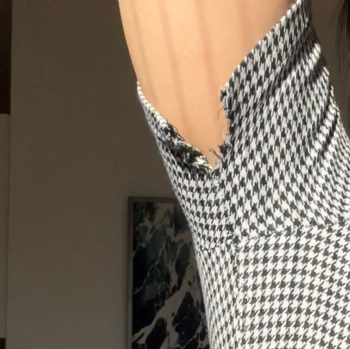 Rutig klänning med dragkedja  - 91