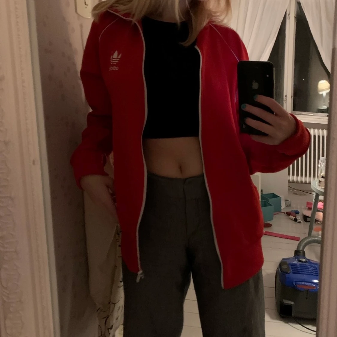 Adidas zip up - 90