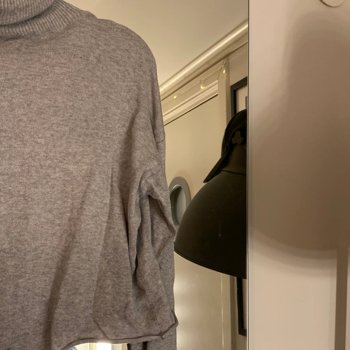 Stickad tröja med krage - 90