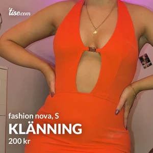 klänning - orange klänning från fashionnova