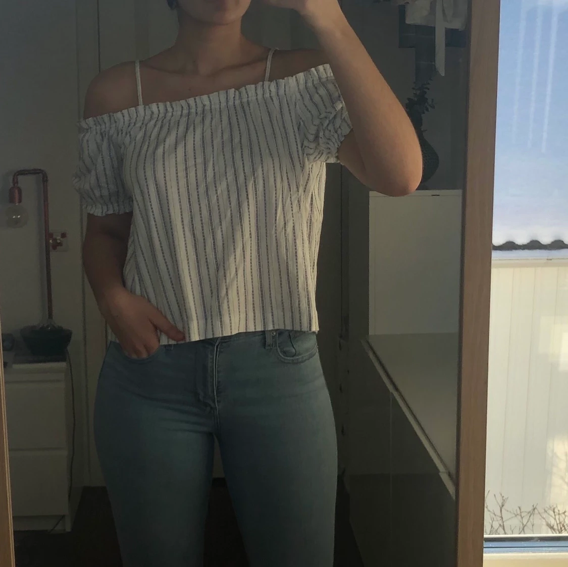 Randig blus Strl M - 91