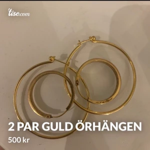 2 par guld örhängen  - Osäker på ifall det är äkta guld därför är jag öppen för förslag på lägre priser!!! 2par 🤍🤍