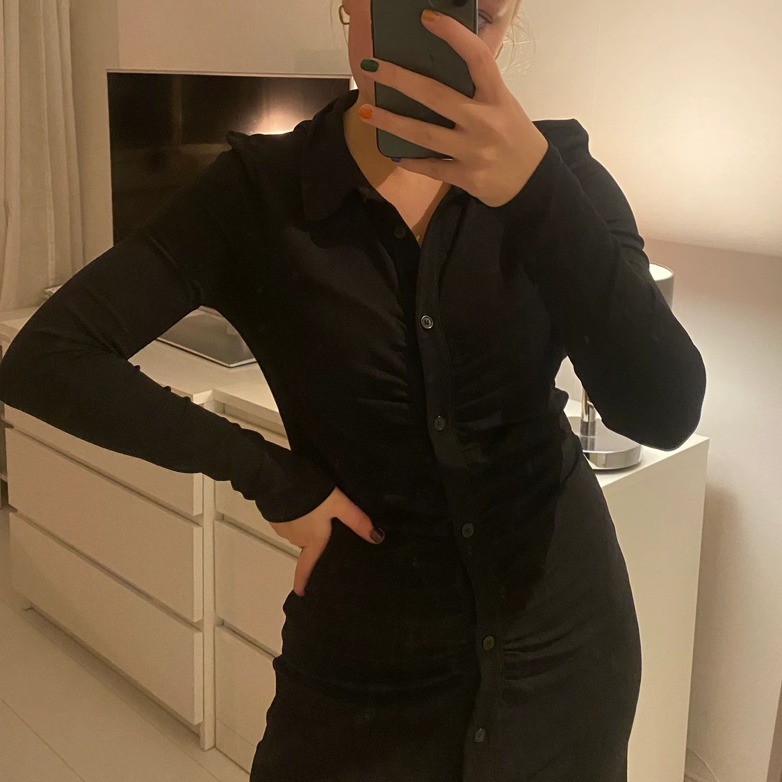 Klänning med knappar - 90