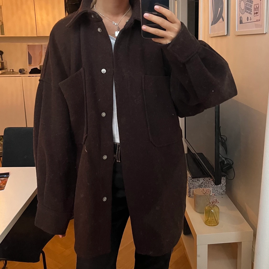 Brun vinterjacka - 90