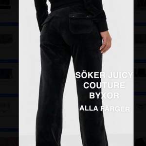 SÖKER juicy couture byxor i alla färger, i storlek xxs/xs till ett bra pris