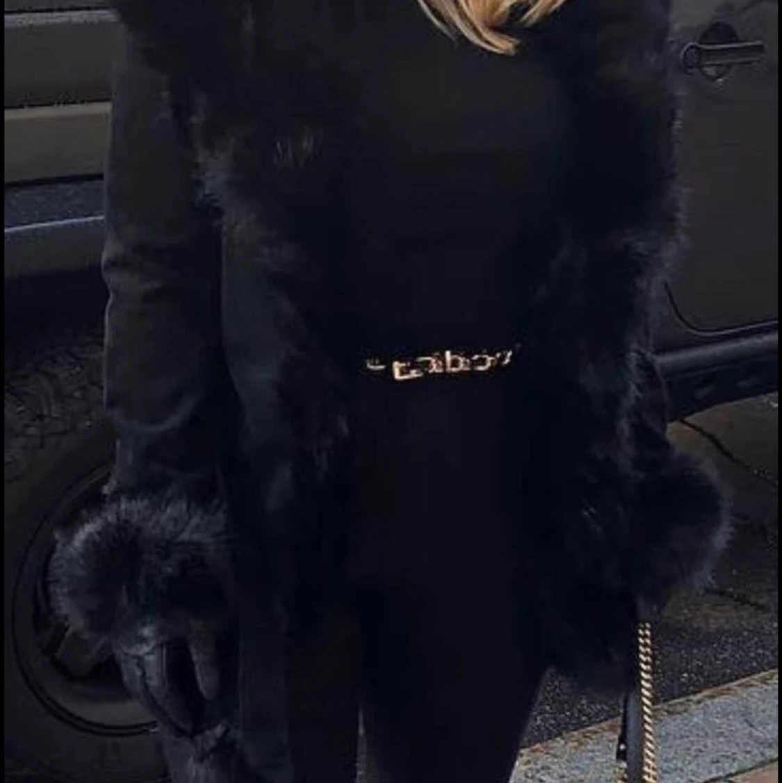 Skit snygg pälsjacka/ kappa Storlek S