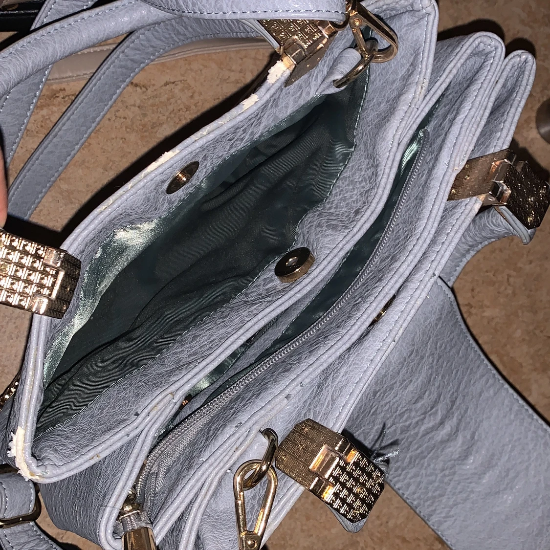 Smutsblå vintage väska - 91