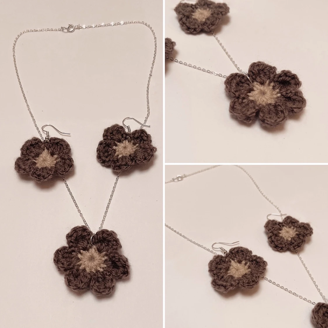 Virkat set Brun - 90