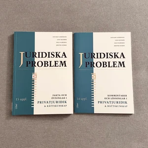 Kurslitteratur Juridik 🖤 - Säljer dessa två juridik böcker för studier! Dem är i jättebra skick, inget klotter eller böjda sidor alls 🖤 Nypris är 1000kr för båda! Priset i min annons är för båda böckerna tillsammans, men priset kan diskuteras 🤍