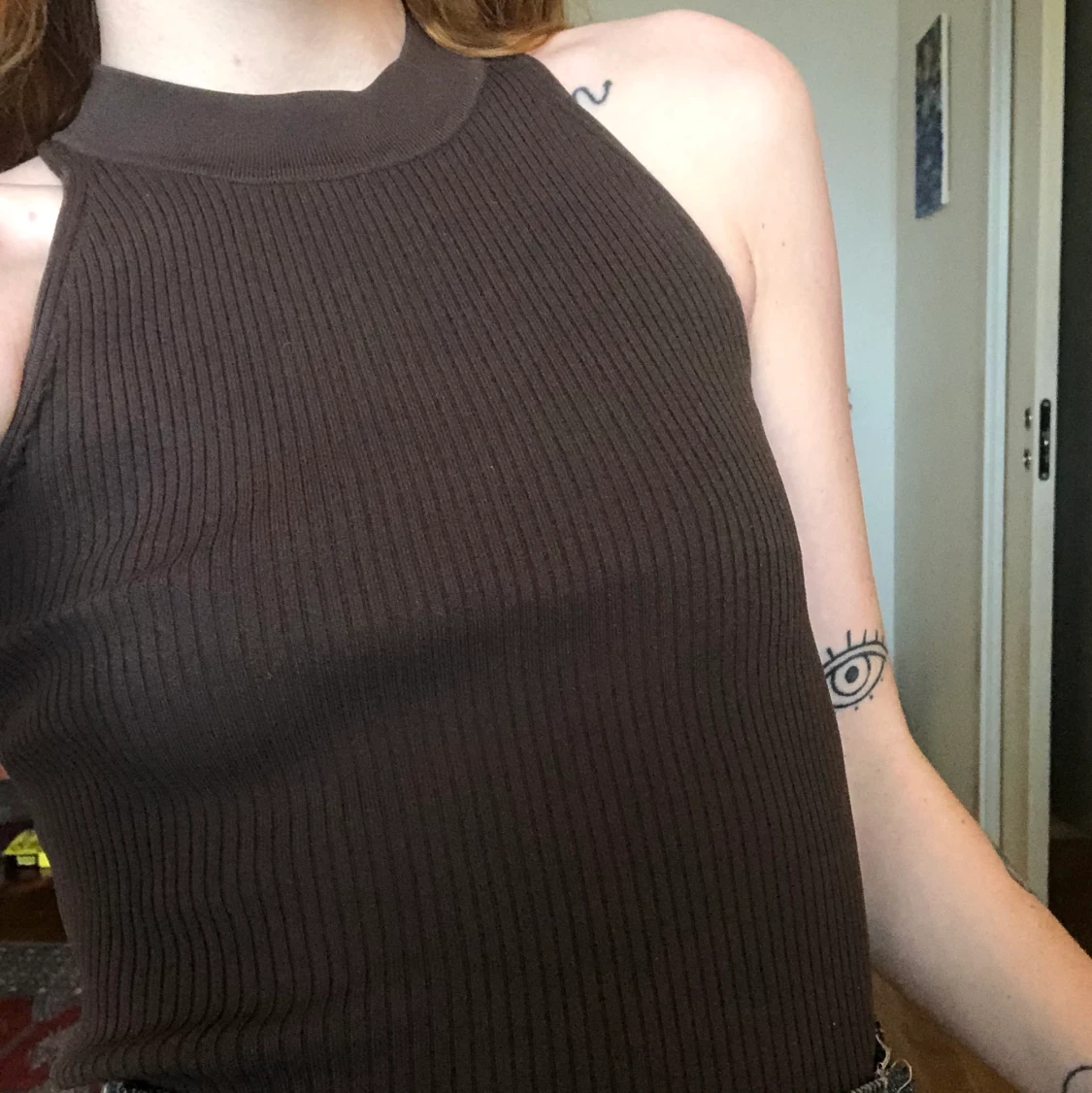 Mörkbrunt linne - 90