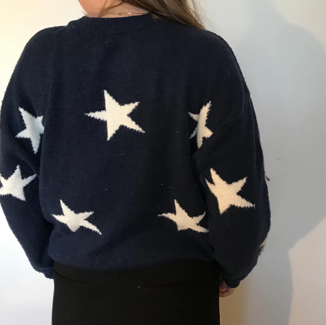 Stickad tjocktröja  - 90