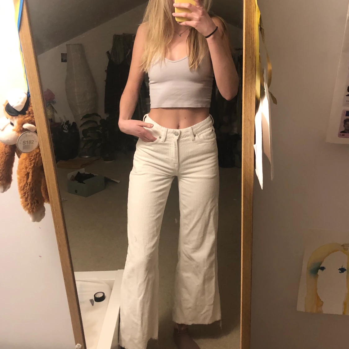 Vita Manchester byxor  - 90