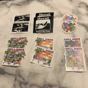 Brandy melville stickers ⭐️ - Hej! säljer dessa brandy melville klistermärken (jag har fler exemplar men kunde inte få plats alla i bilden).🌊