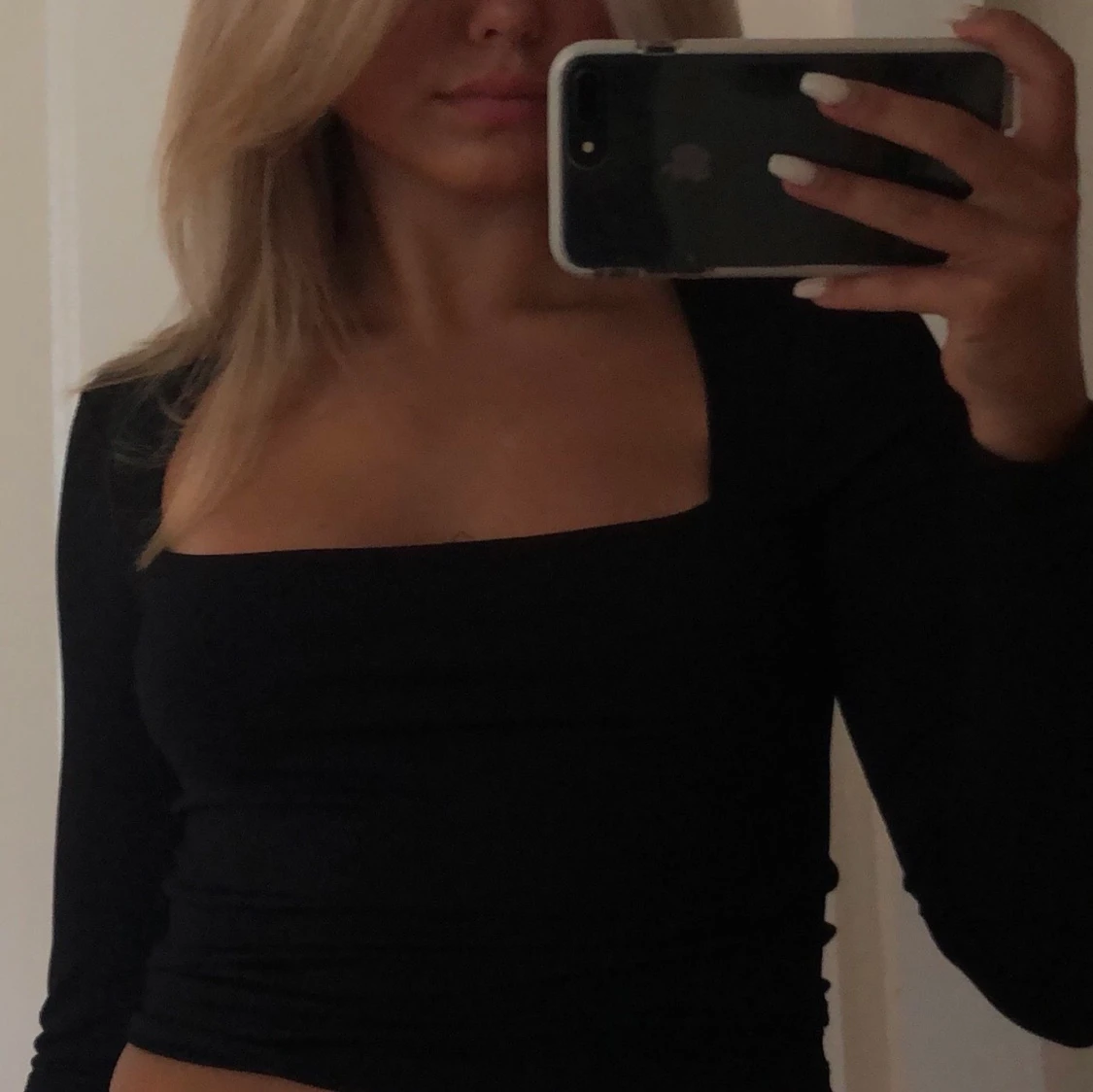 Svart långärmad topp - 90