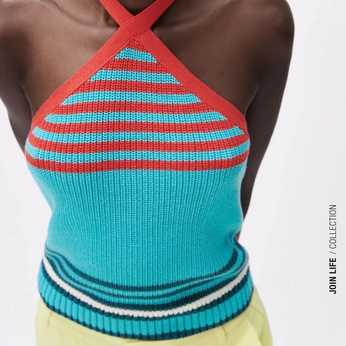 Stickad halterneck topp 