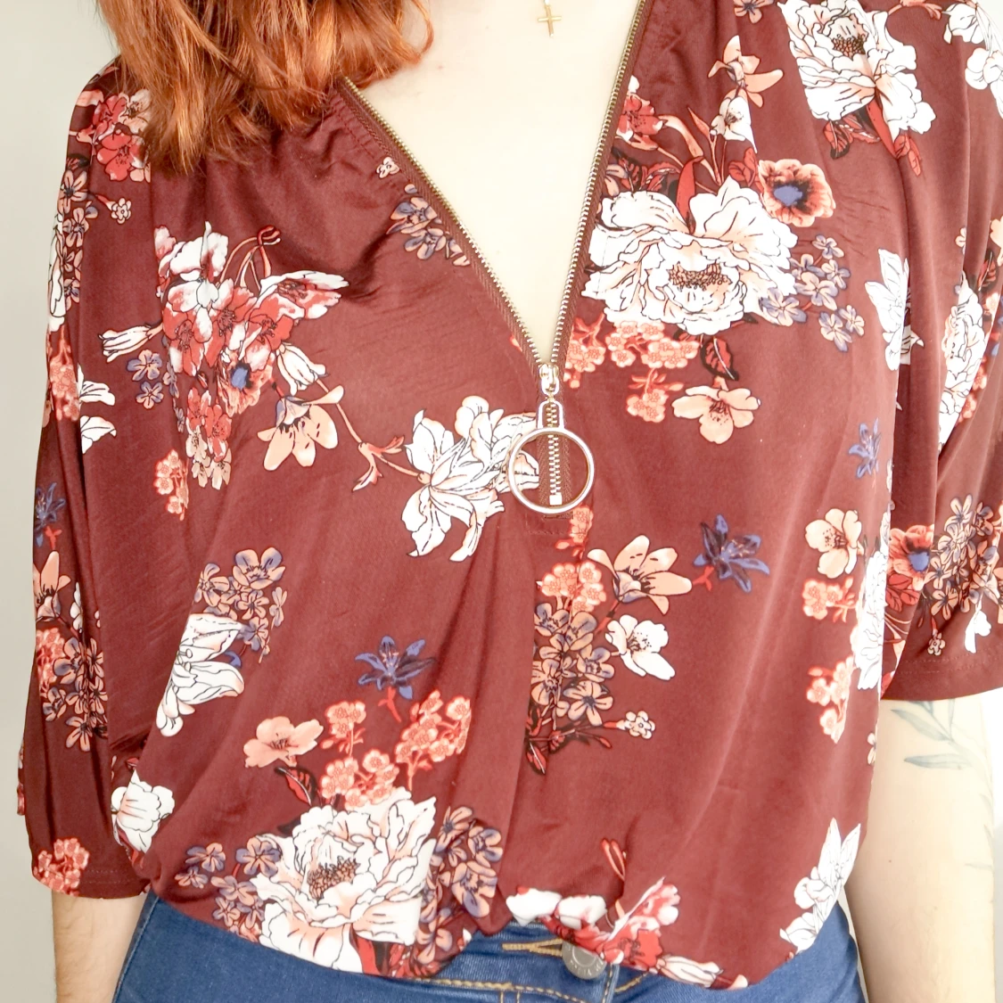 Blommig blus 🌺 - 90