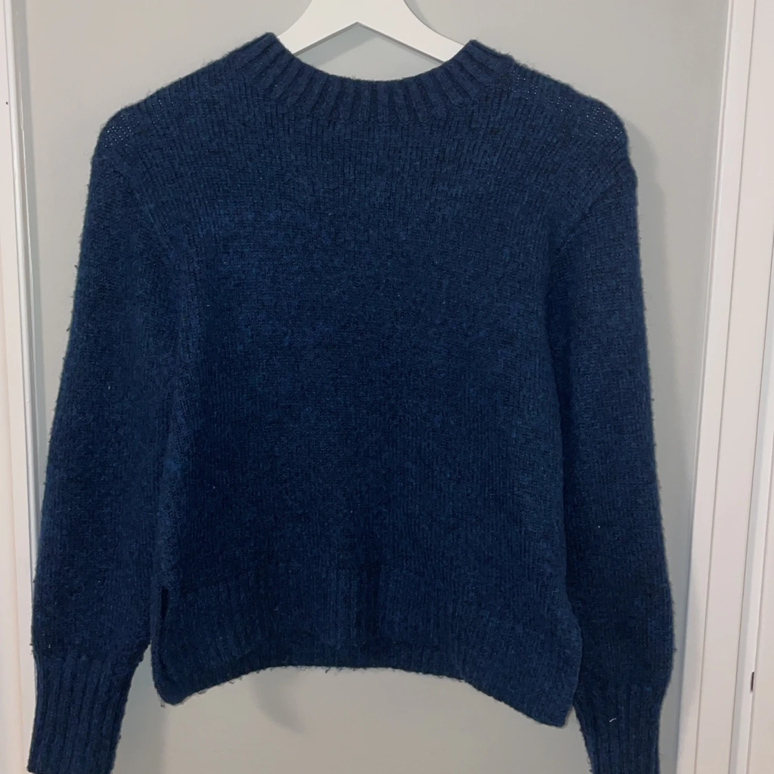 superfin mörkblå trendig stickad tröja⚡️