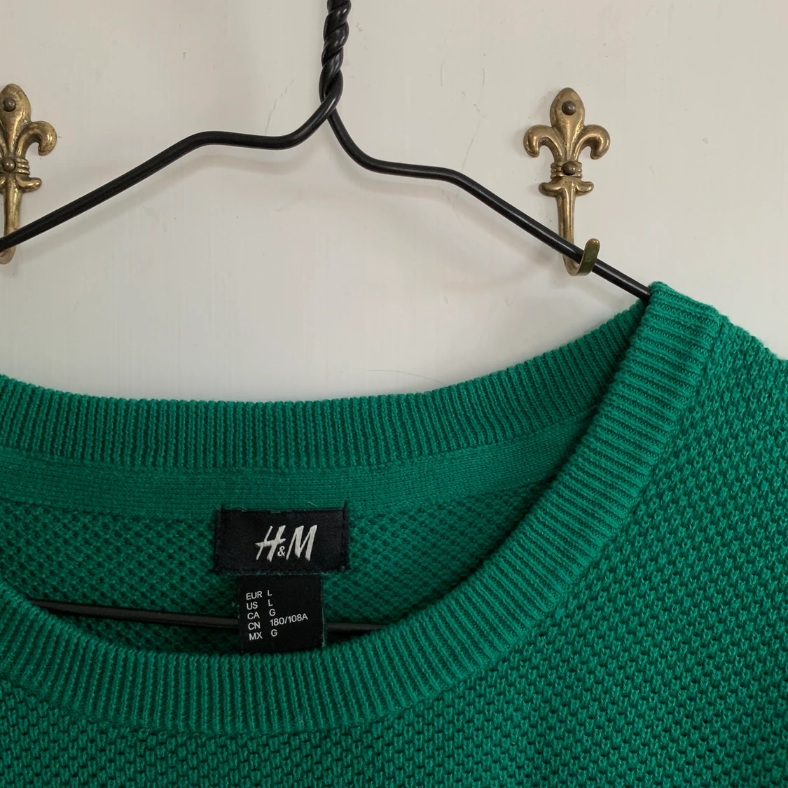Grön stickad tröja  - 91