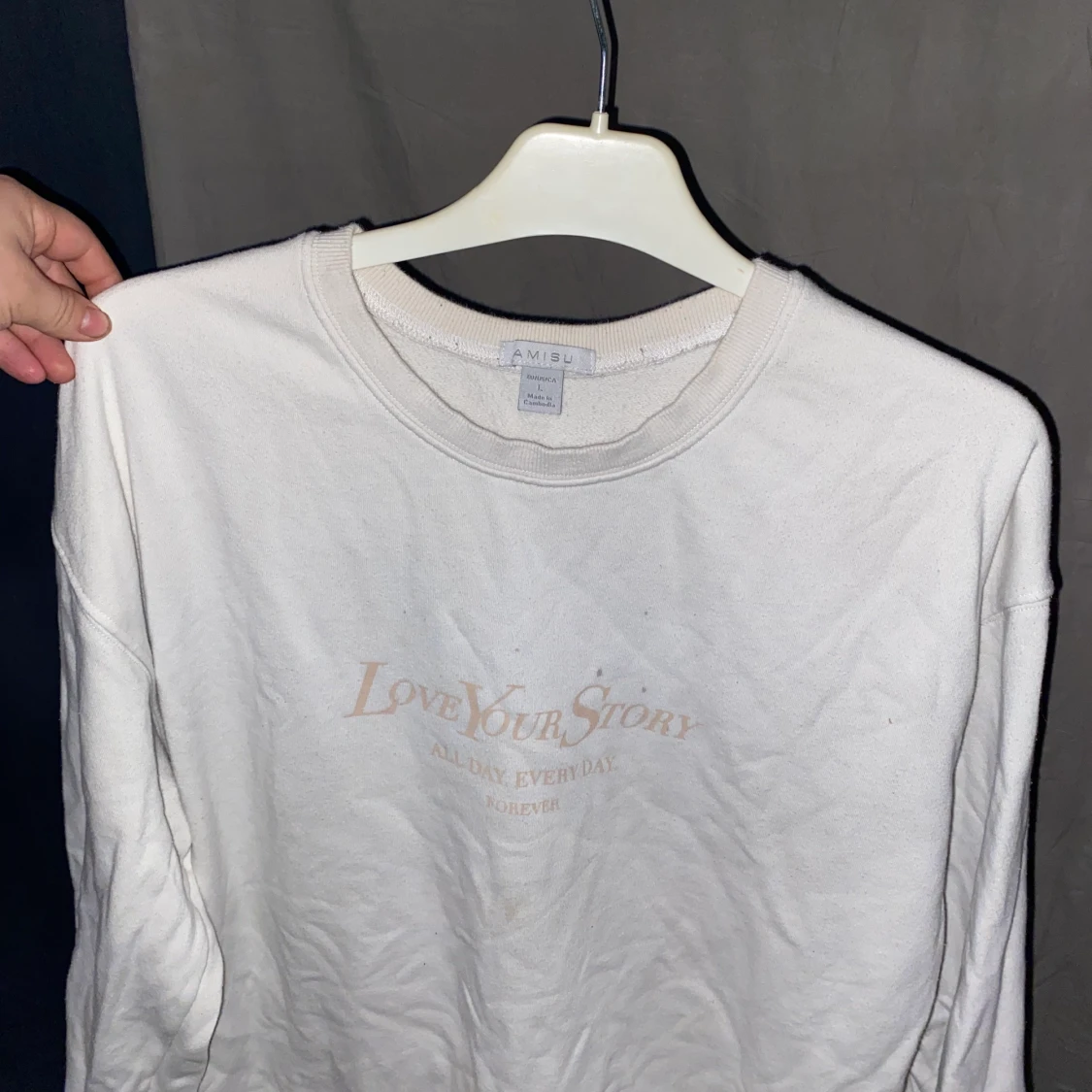 Vit sweetshirt från NY!