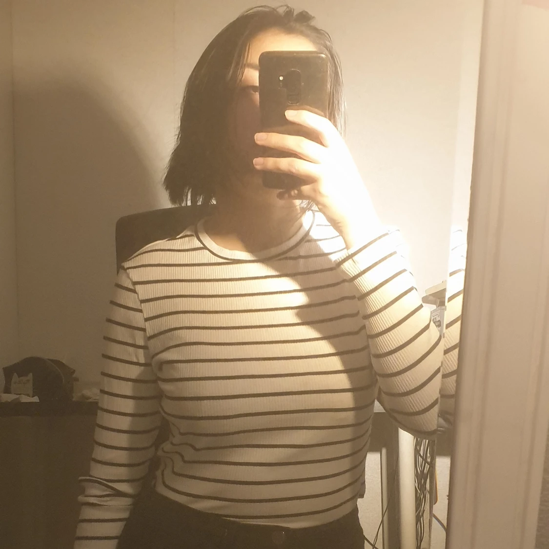 H&M randig tröja strl L