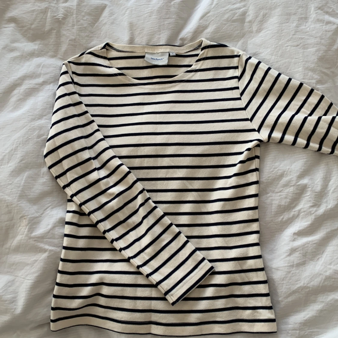 Stribet bomuldstrøje, lækker kvalitet  - 90