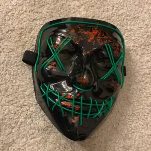Mask from the movie “The purge” worn once. It needs battery to let the led work