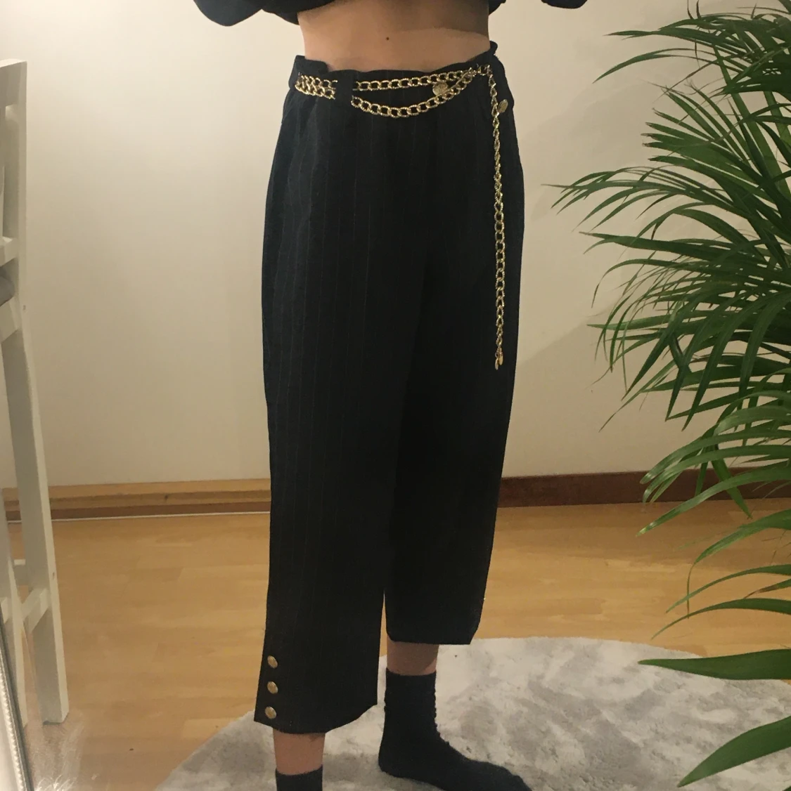 Marinblåa Kostymbyxor