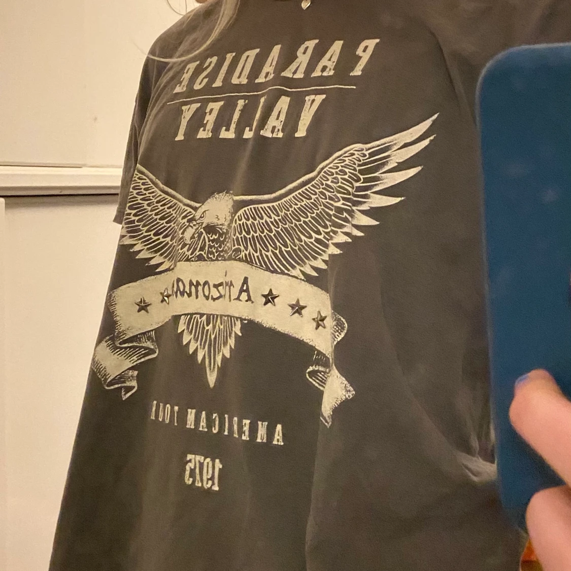 Cropped grå T shirt