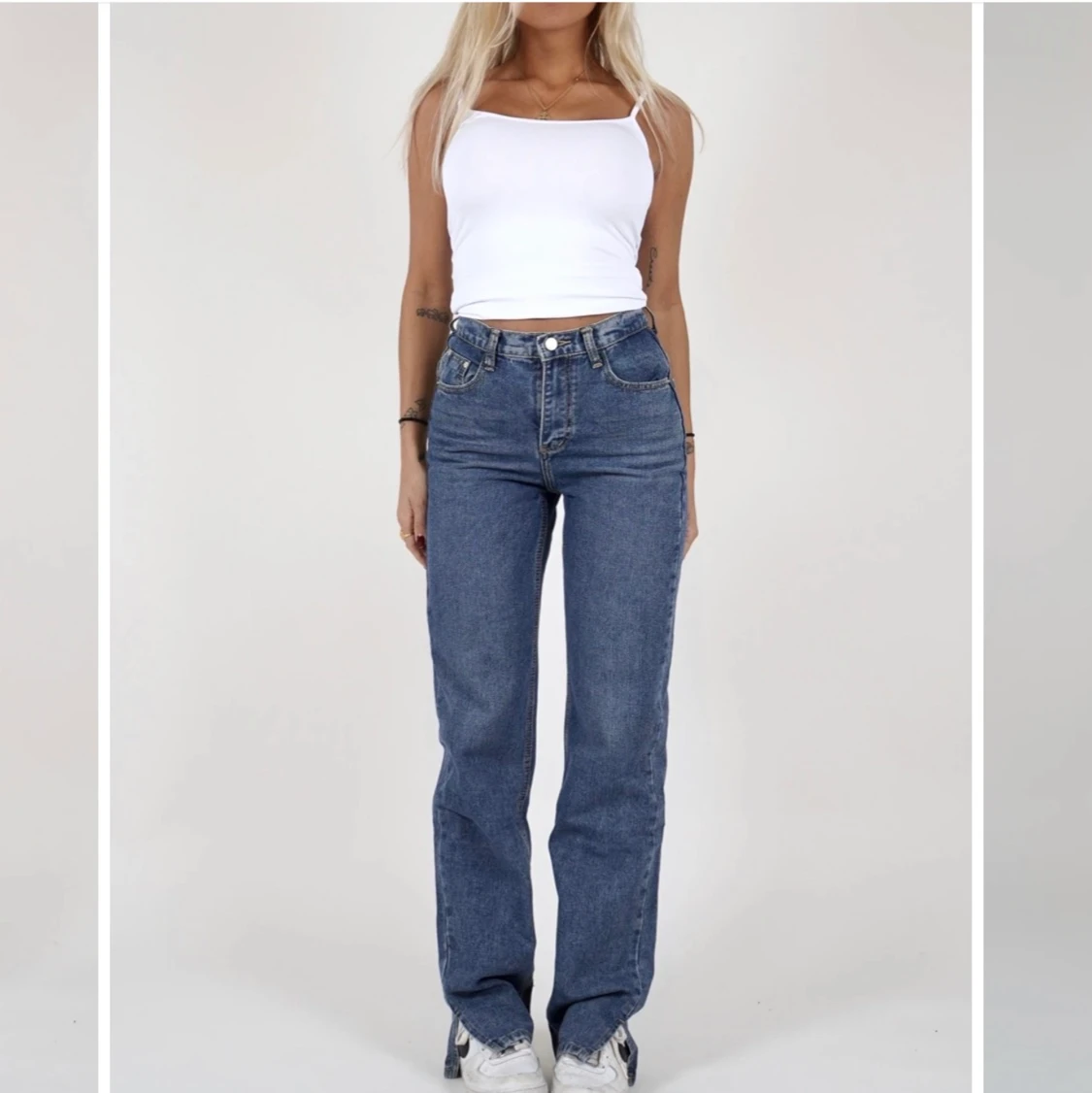 Venderbys raka jeans med slits