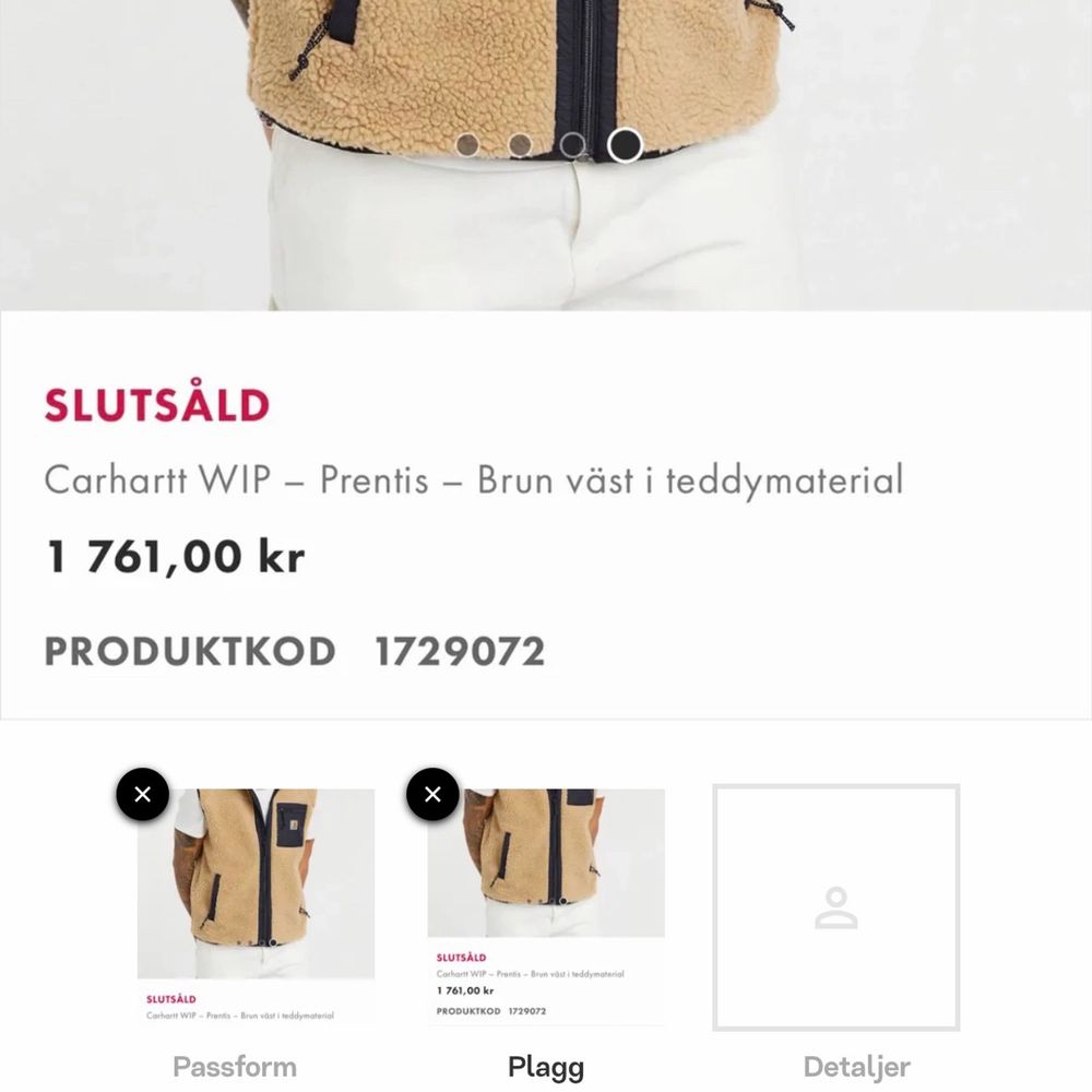 älskar älskar denna väst från carhartt som jag köpte redan för några månader sedan men jag känner att jag inte kommer använda det så mycket och jag måste rensa ut.. använd några fåtals gånger och är i nyskick. Nypris: ca 1700 💗 (denna är xs i herrmodell så den sitter typ som en S på mig!. Jackor.