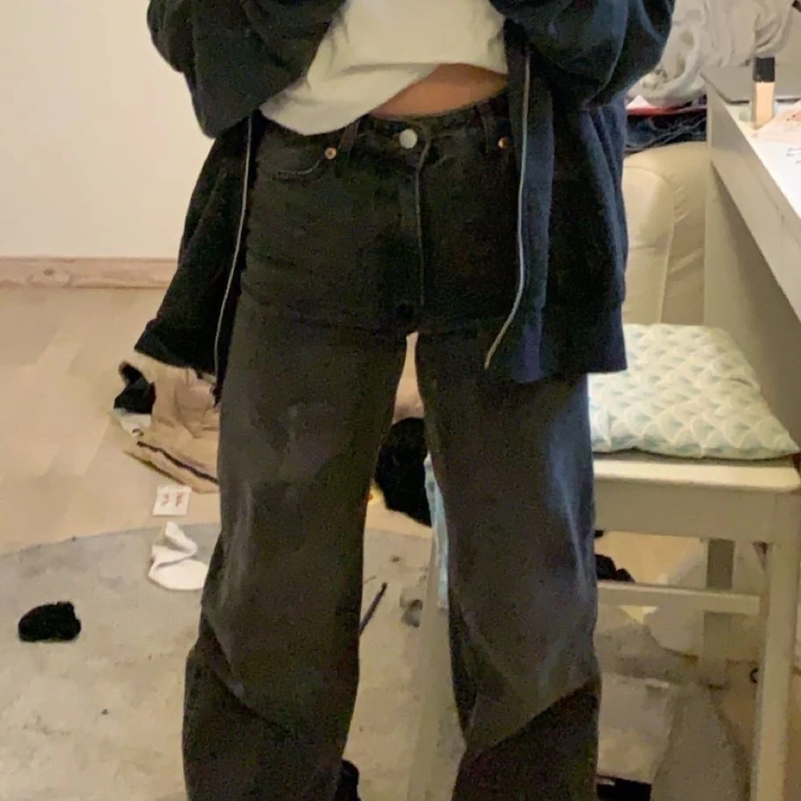 Monki vida Yoko Jeans Grå - 90