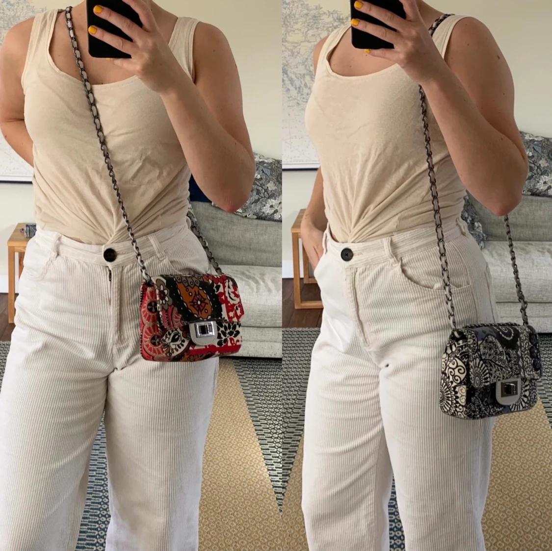 Handväska med mönster - 90