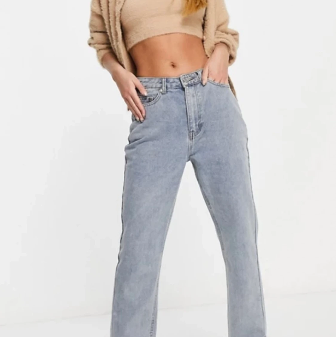 Raka jeans med slits från asos