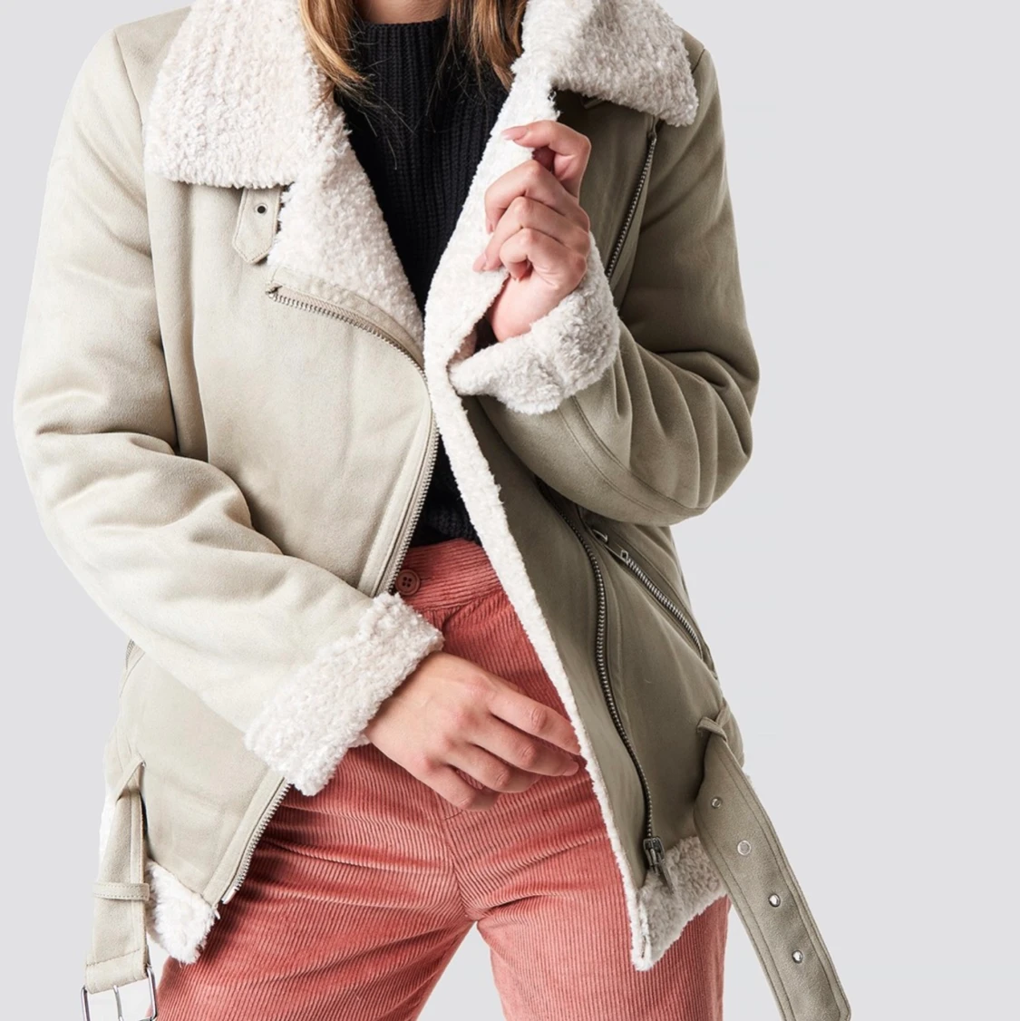 Beige Teddy jacka från NAKD 