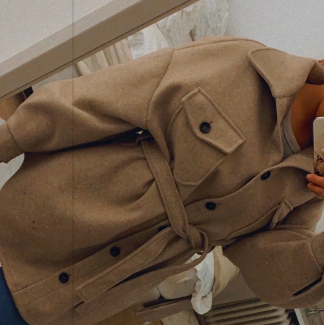 Säljer min super fina beiga kappa 