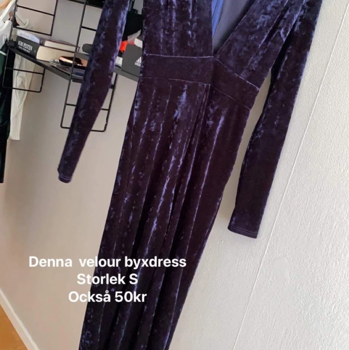 Velour byxdress 